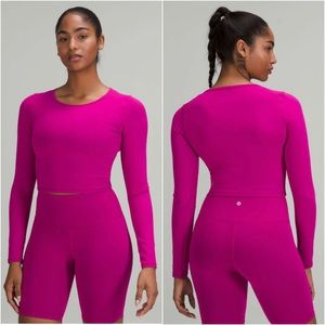 Lululemon Wunder Train Cropped LS Long Sleeve